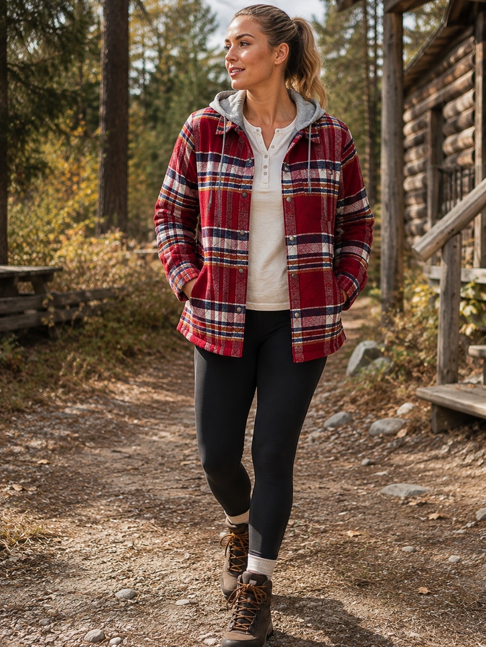 Dickies NWT 1X Red Plaid Hooded Flannel Shirt Jacket